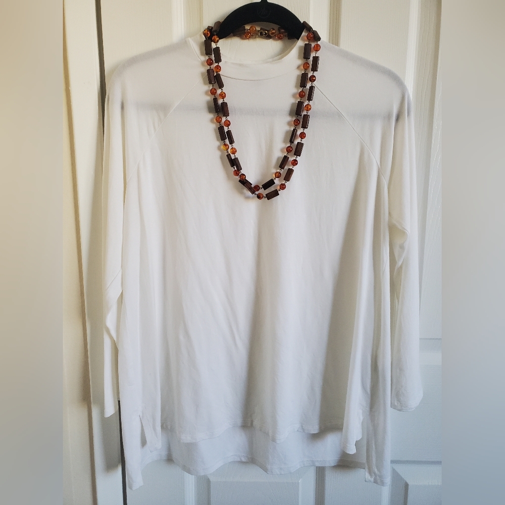 Eileen Fisher White Long Sleeve